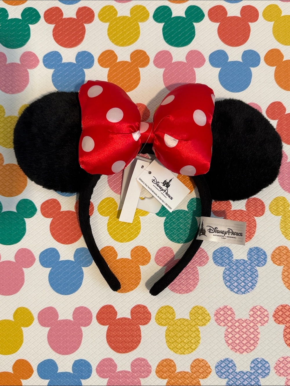 NWT** Disney Minnie Mouse Polka Dot Bow Ears